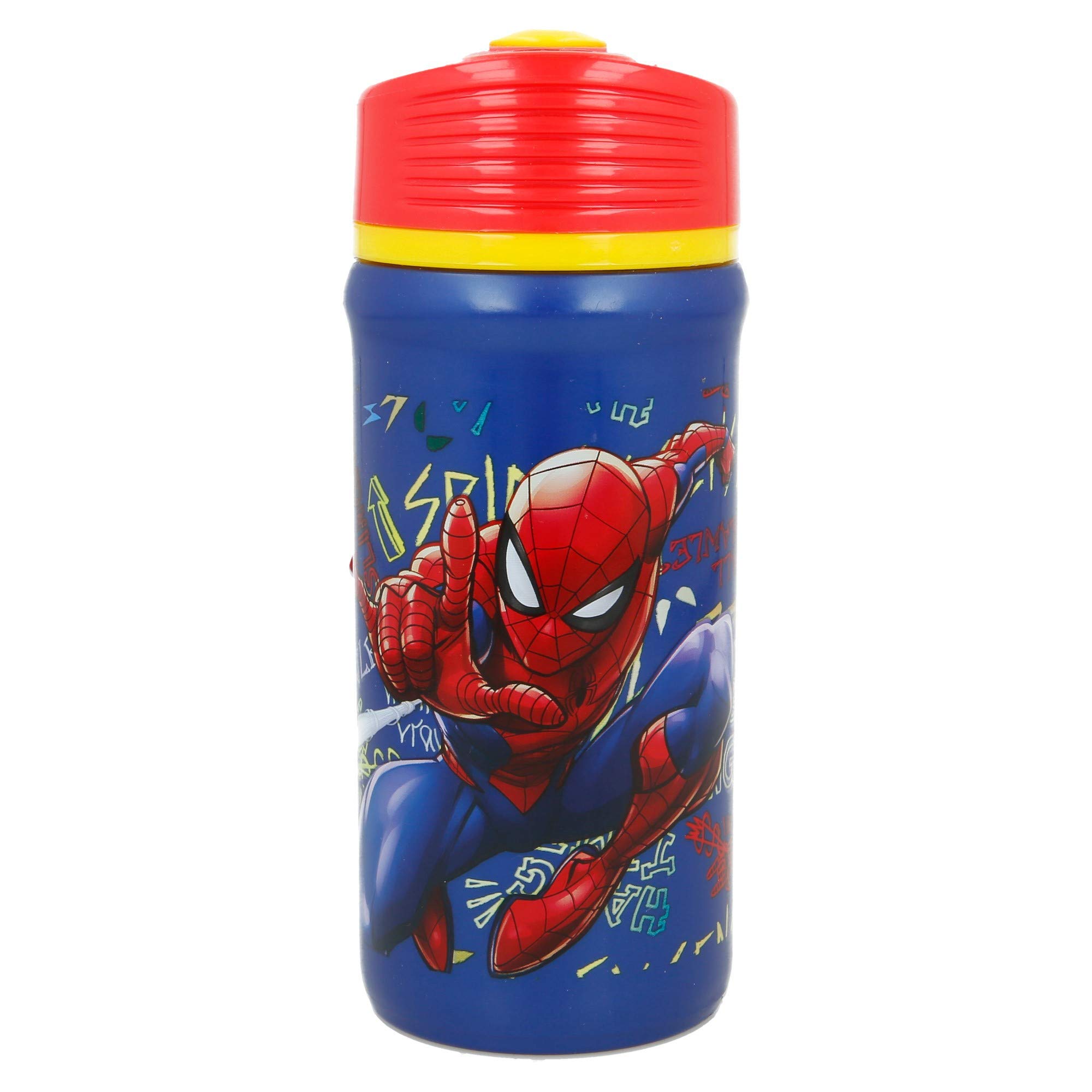Stor Twister Sports Bottle Spiderman, Multi-Colour, 390ml, 37905
