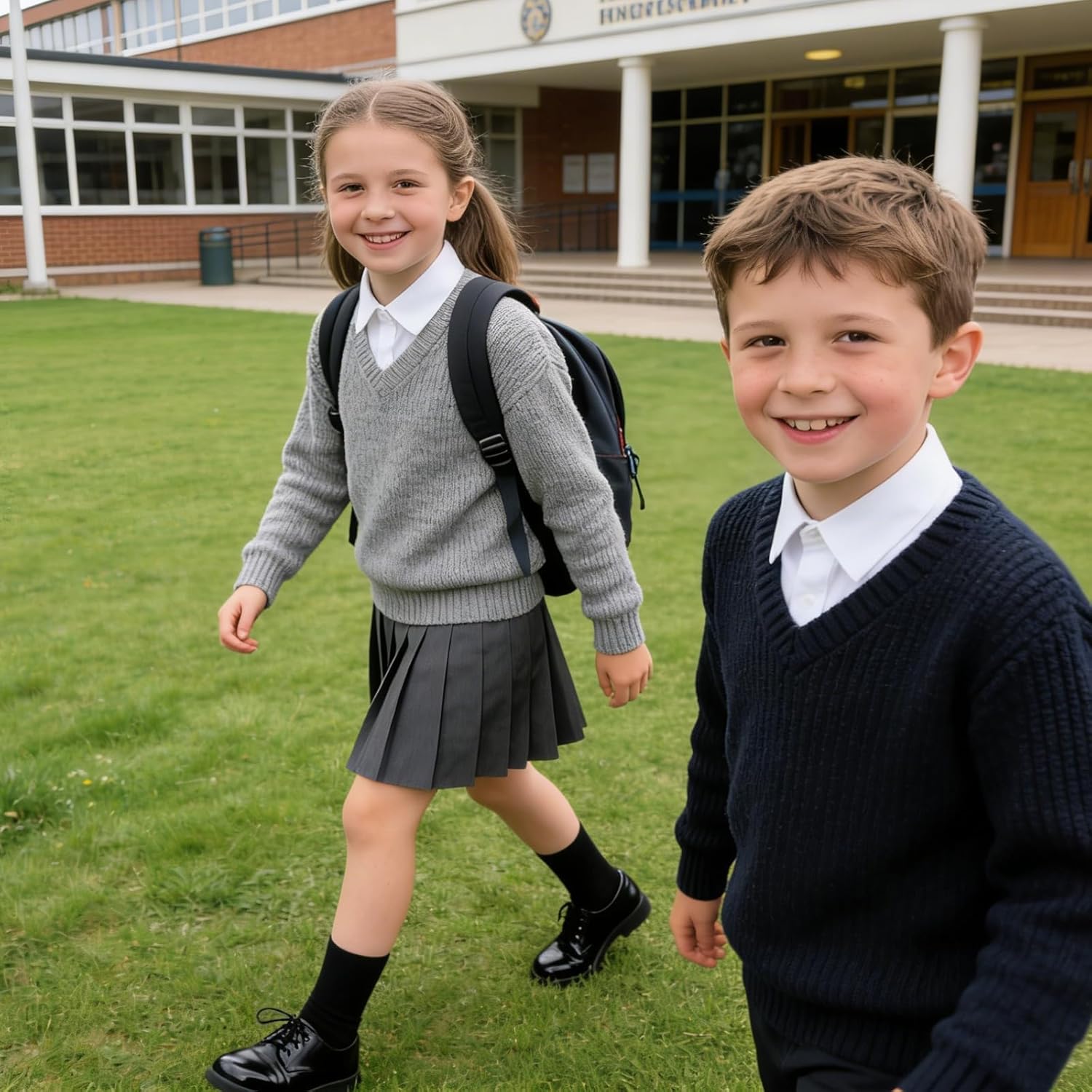 6 Pairs Kids Cotton Crew Socks for Uniform School Athletic Daily Dress Unisex Youth Boys Girls - Image 2