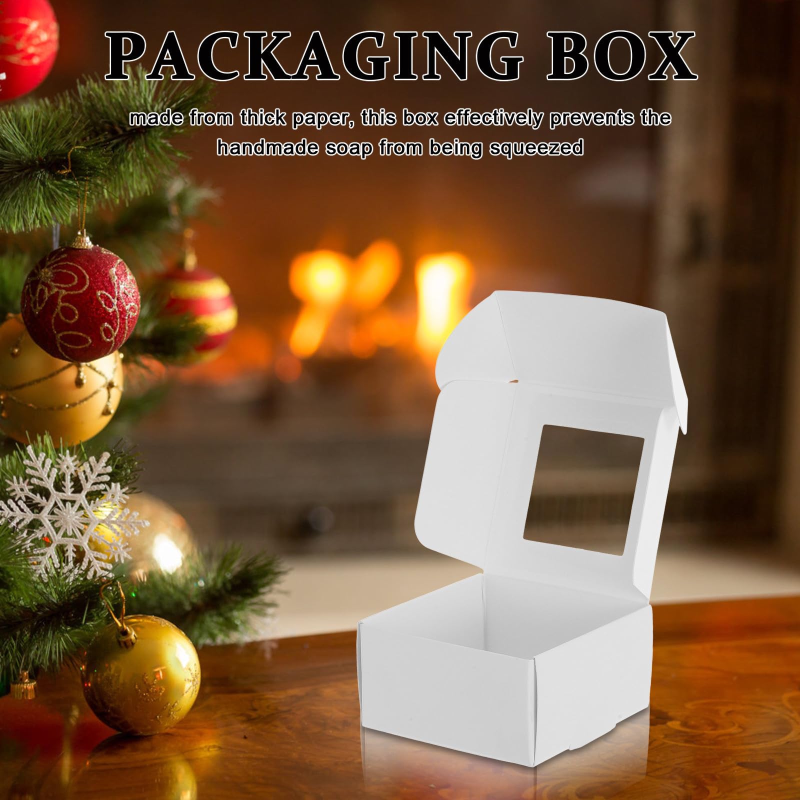 TOYANDONA 50stücke Papier Seifenbox Mit Sichtfenster Für Handgemachte Seife Gastgeschenke Und Verpackungen Robustes Design Für Versand Und Lagerung Für Kleine Leckereien Und Schmuck Umweltfr