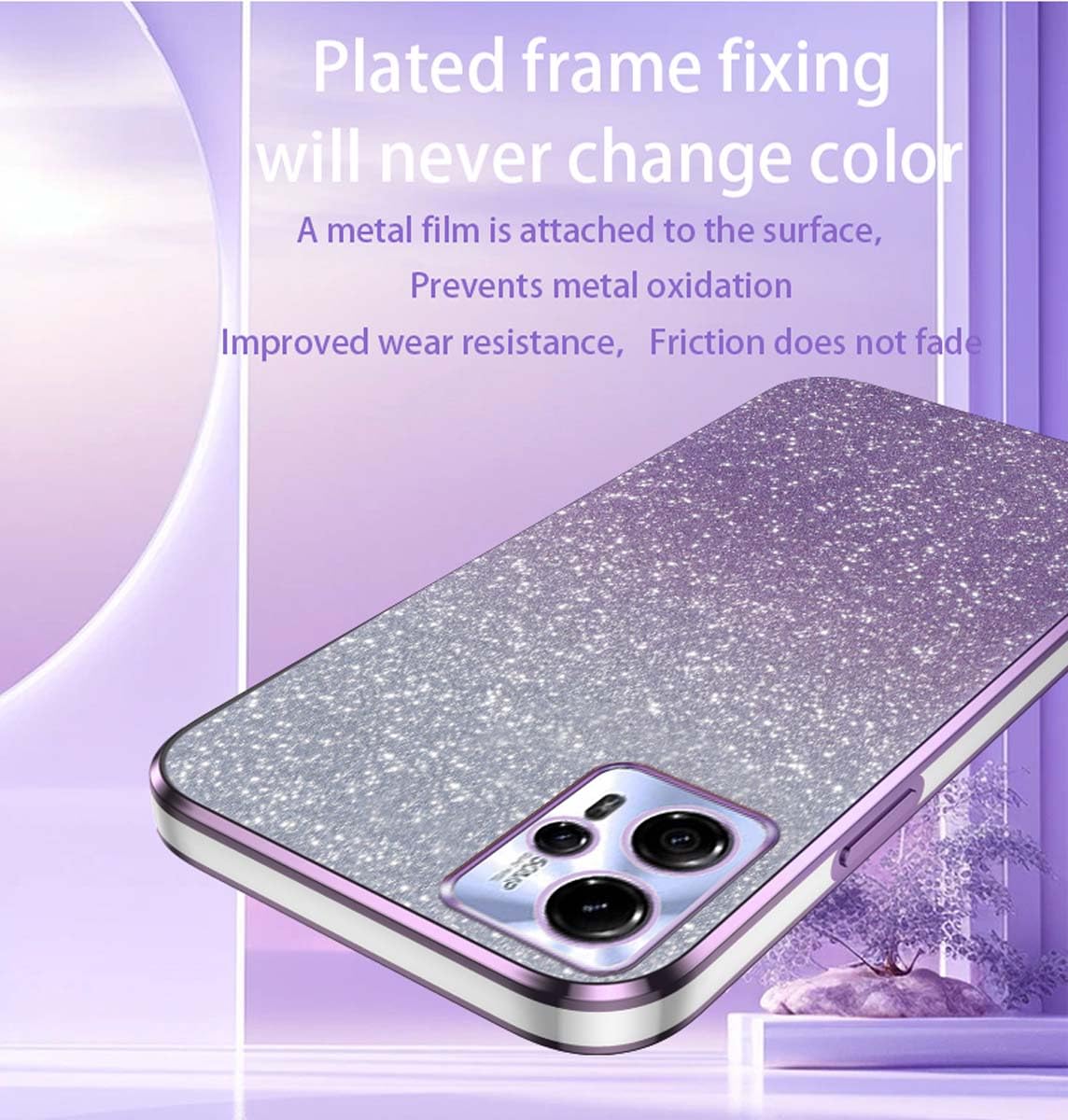 Cover GOKEN Per Motorola Moto G13 In Silicone TPU - Effetto Gradiente Rosa/viola, Antiscivolo E Antiurto