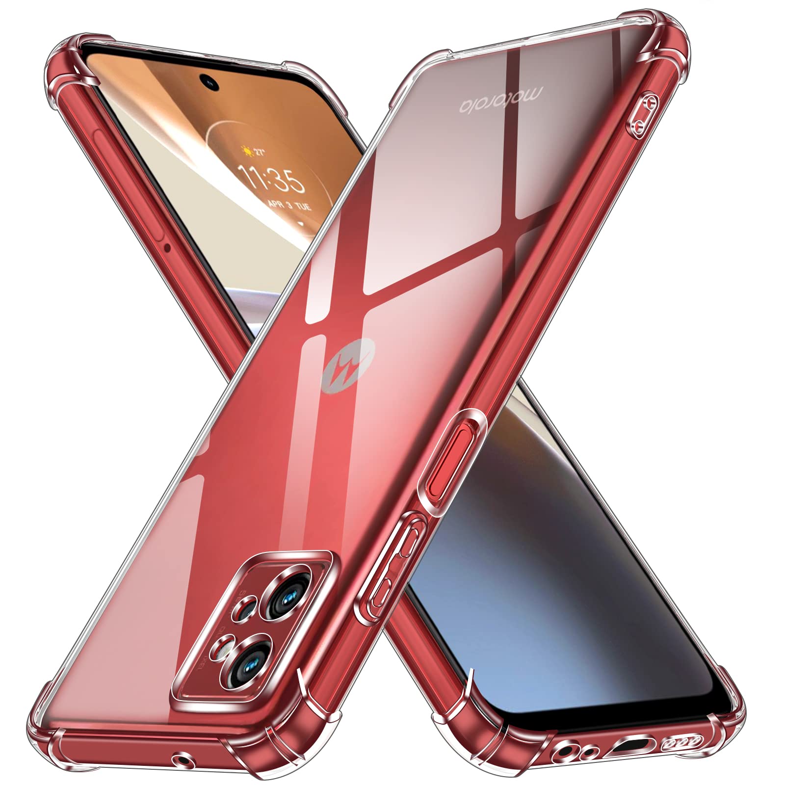 Silicone Motorola Moto G32,[Bumper] Exclusive-Transparent Back Cover Clear Thin Case-For Motorola Moto G32-image-31
