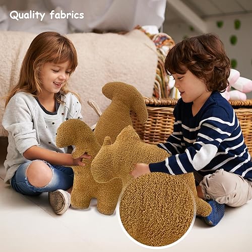 Miniatura 7 de Almohada de peluche de pepita de dinosaurio, almohada de dinosaurio y pollo, decoración de fiesta temática de dinosaurio, juguete de peluche