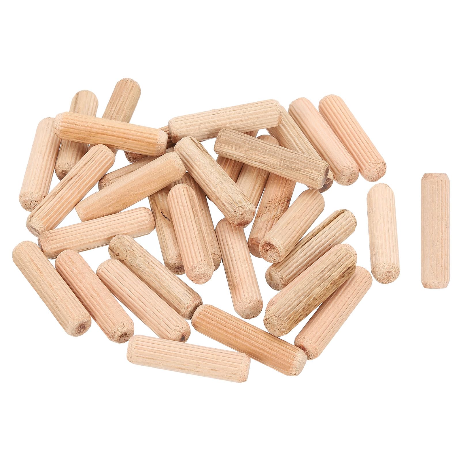 Wooden Dowel Pins - 100 Pack for Woodworking -19