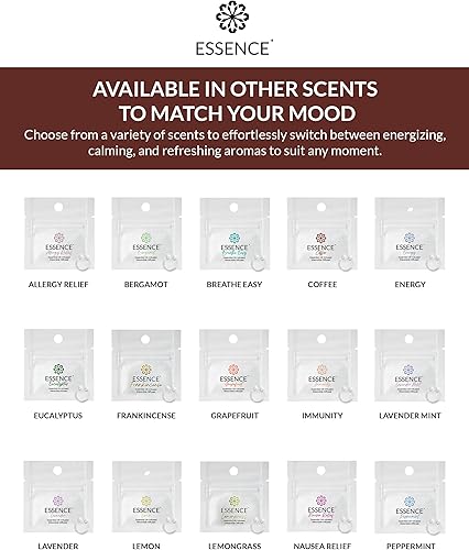 Vista 27 de Essence - Difusor nasal de aromaterapia portátil, anillo de nariz de aceite esencial de limón, inhalador de silicona para apoyo al estrés