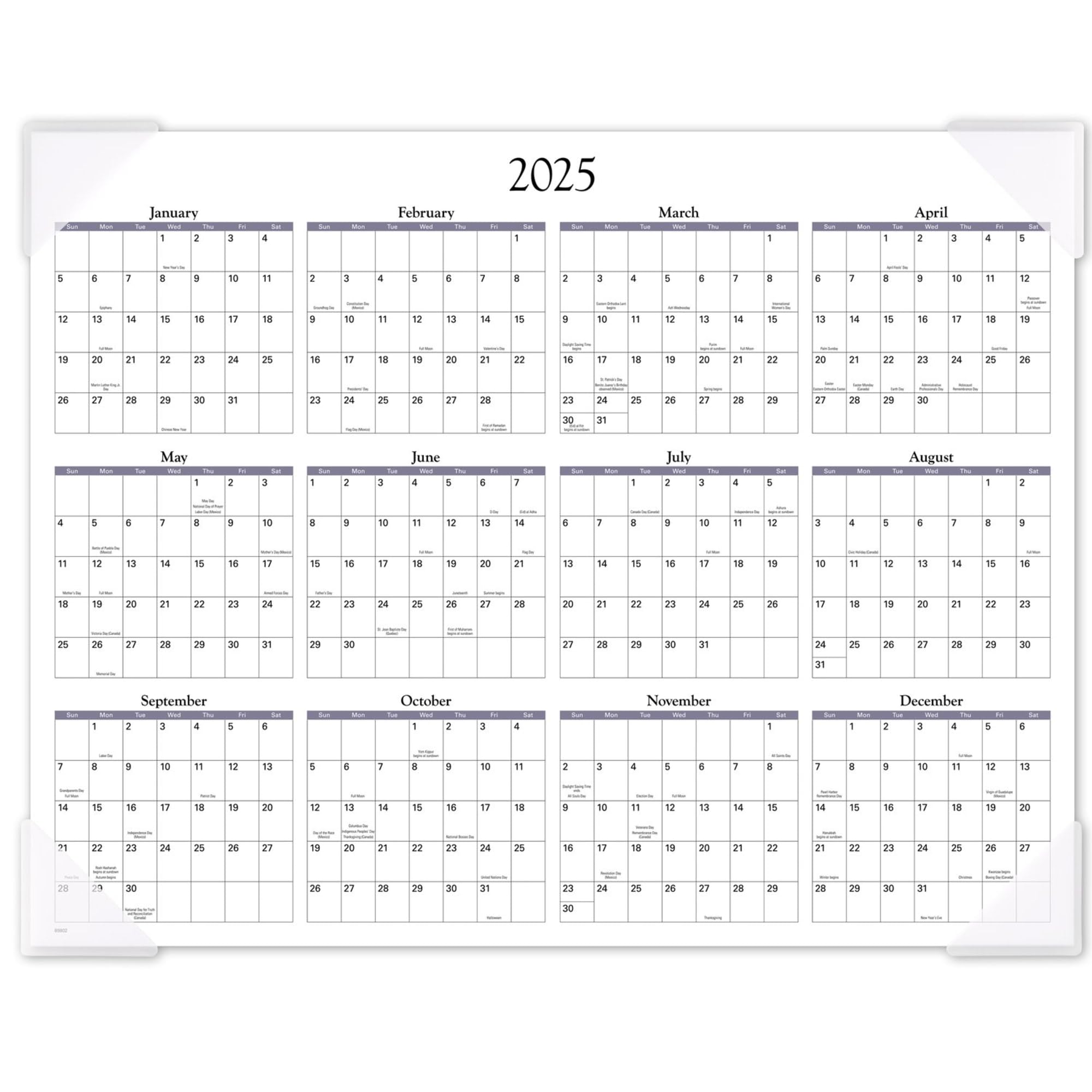 AT-A-GLANCE® Monats-Schreibtischunterlage mit Panorama-Landschaft, 54,5 x 43,2 cm, Scenic, Januar 2025 bis Dezember 2025, 89802