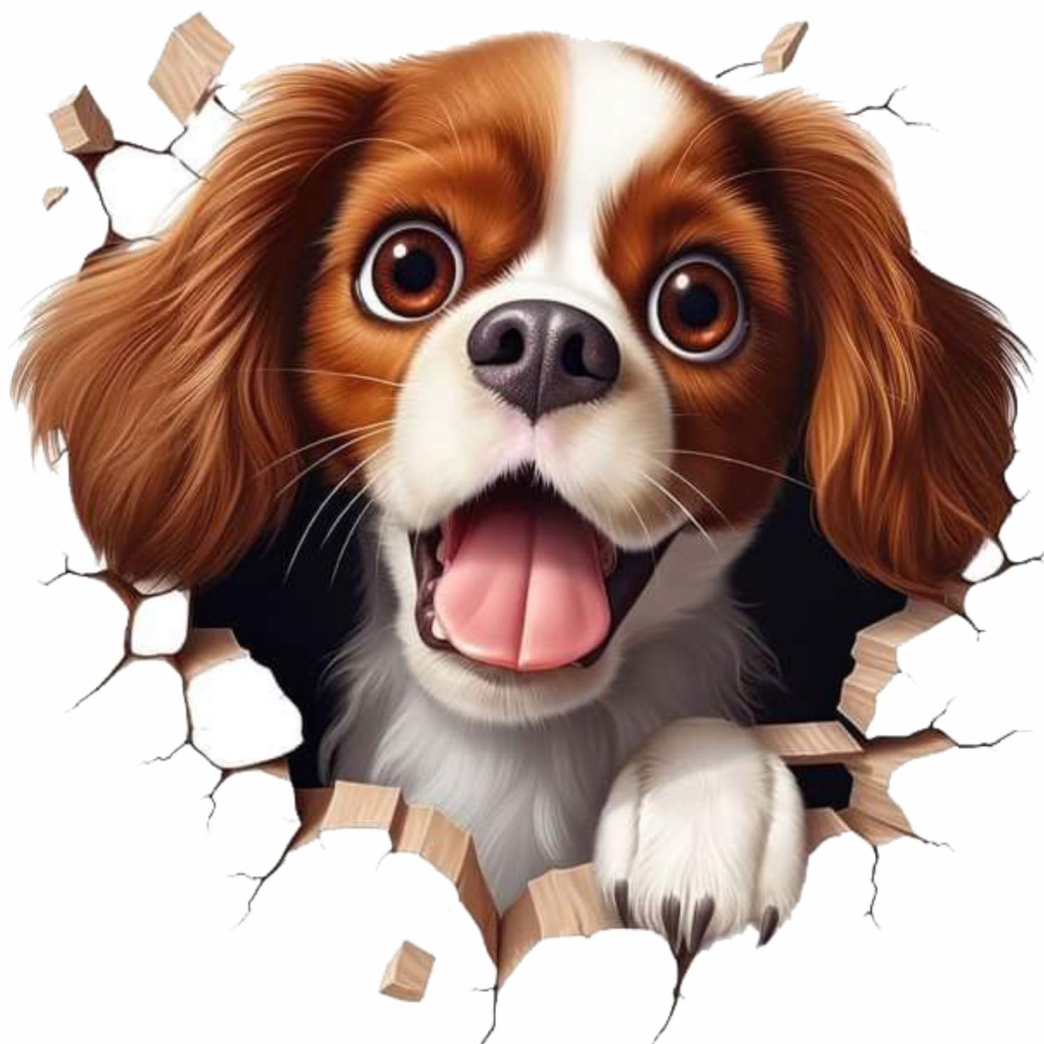 GovardhanSons - Animal & Superhero Face Vinyl Wall Stickers - 3D Self-Adhesive Stickers for Kids Room, Home, Guest Room Décor, Horse, Cat, Cartoon Designs-image-32