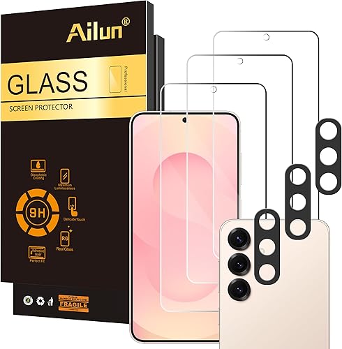 Miniatura 7 de Ailun Protector de pantalla para Galaxy S23+  S23 Plus 6.6 pulgadas Paquete de 3 + 3 unidades de lente de cámara de vidrio templado desbloqueo de