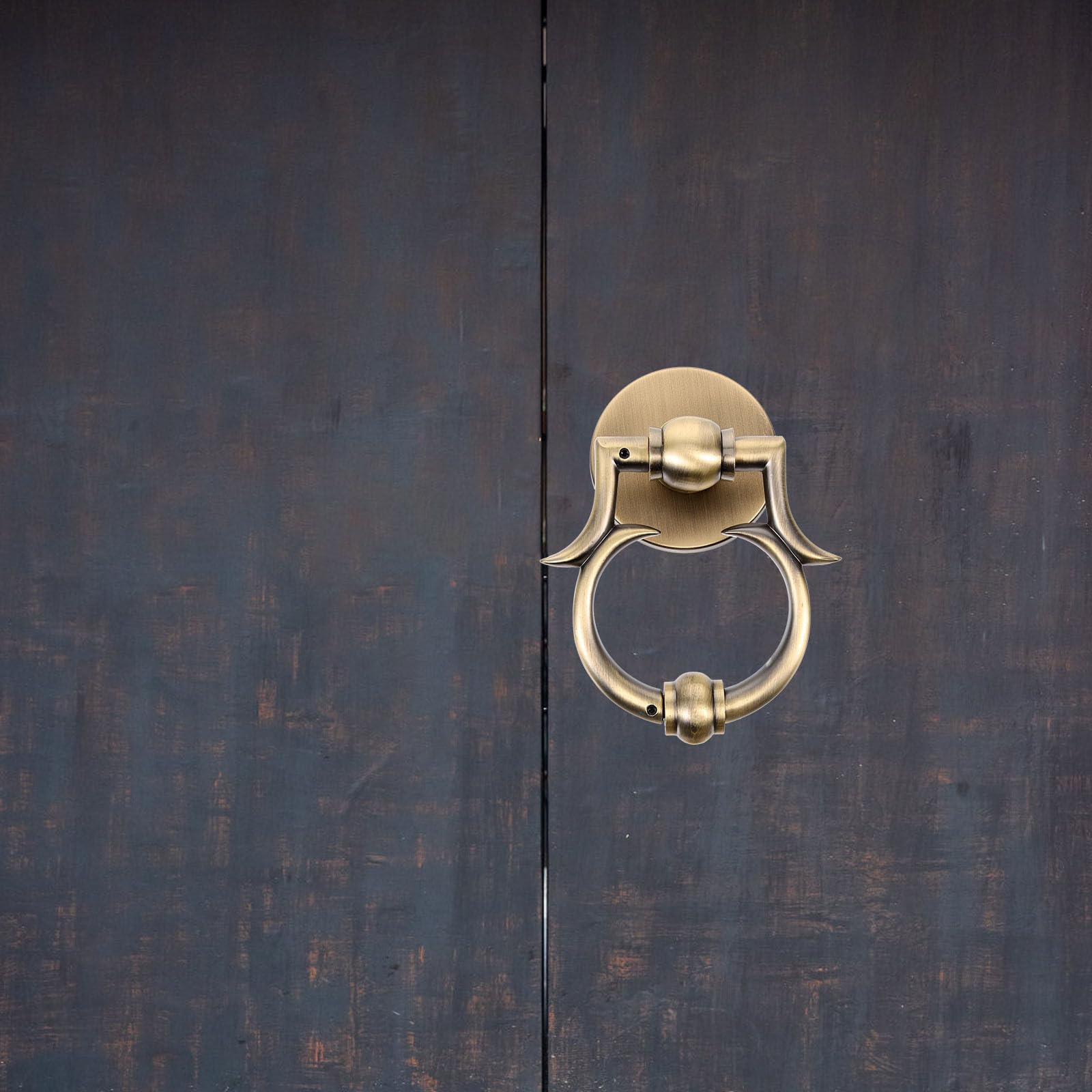 Llamador de Puerta de Aleación de Zinc Diseño Europeo Redondo Envejecido Aldaba de Seguridad para Puerta Principal Accesorio Decorativo para Hogar Herraje Resistente y