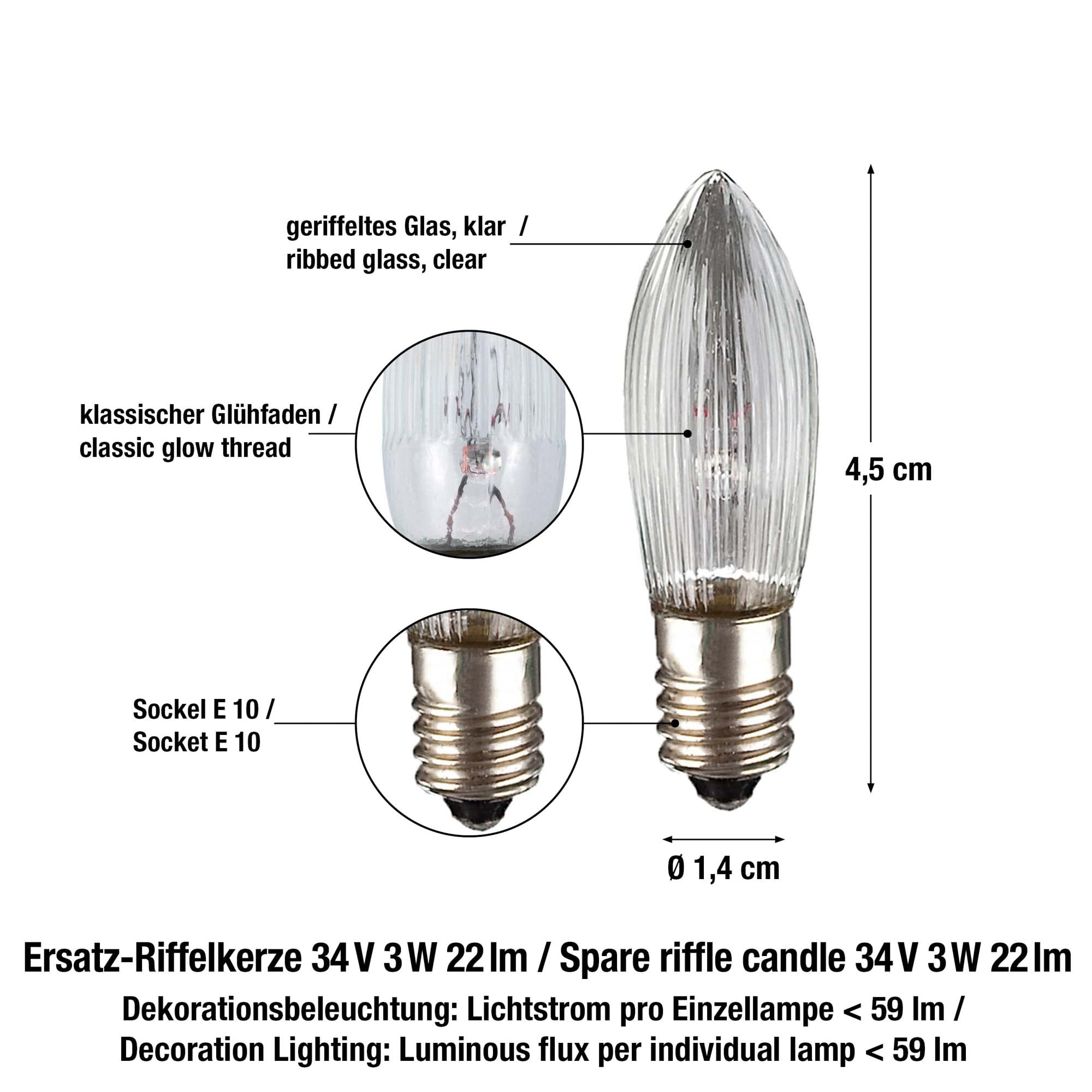 10 Lampadine E10 8V 3W Per Luci Natalizie - Ricambio Per Catene Luminose E Piramidi - Foto 8