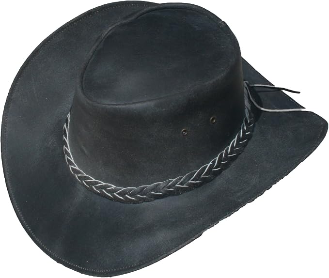 Brown Western Style Leather Cowboy Hat 