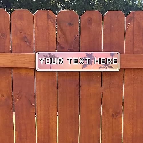 Miniatura 2 de Letrero de calle personalizado de metal con texto de nombre, letreros de carretera personalizados para exteriores, divertidos letreros de calle de 4