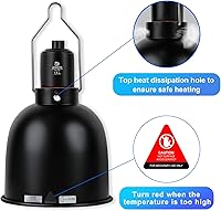 Vista 4 de Accesorio de Luz para Reptiles, Accesorio de Lámpara de Calor de Cúpula Profunda con Reflexión Óptica de 5.5 pulgadas, Accesorio de Lámpara de Calor