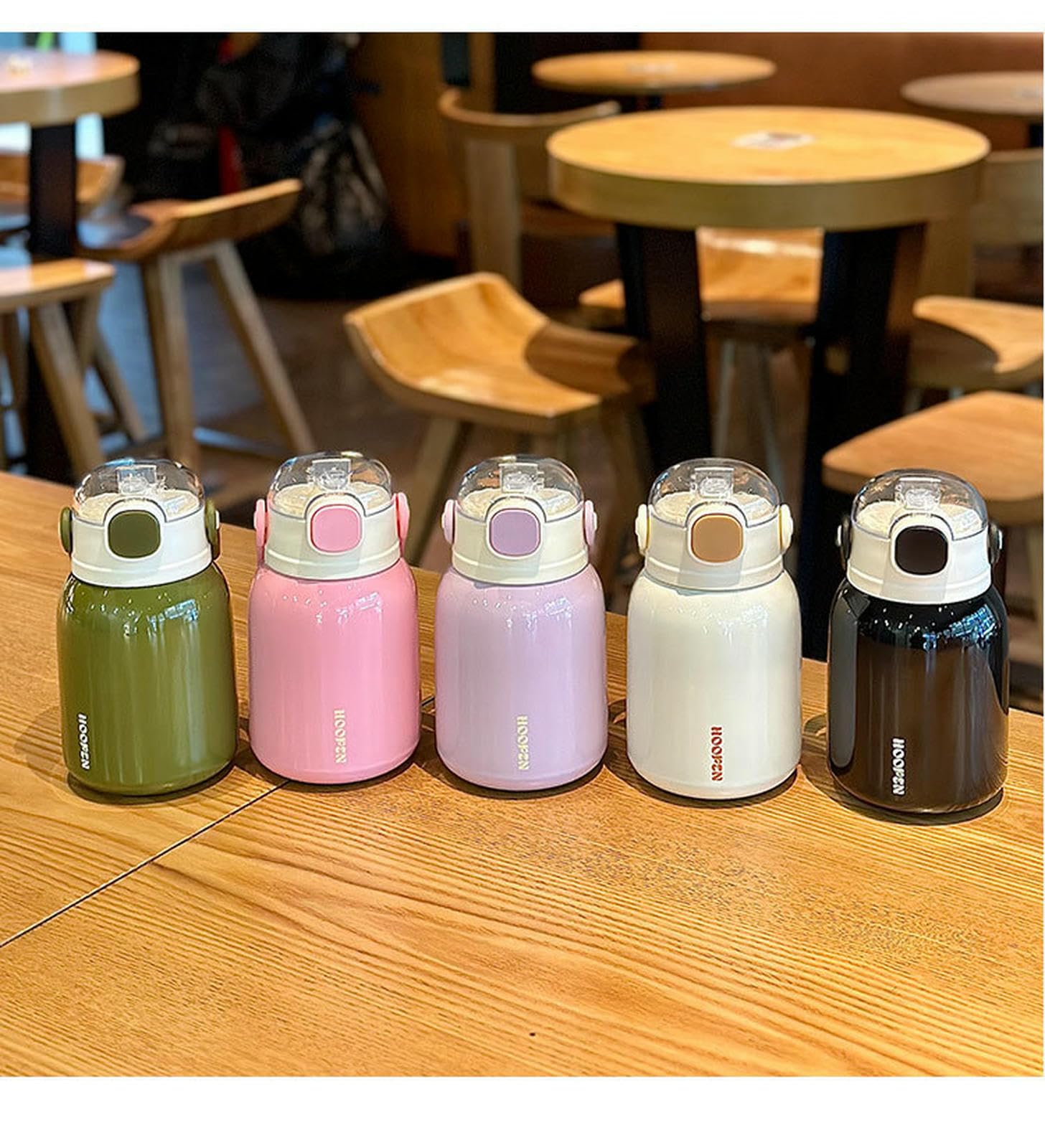 Termosy, Cup Cute Straw Tea With Filter Stainless Steel(Pink)
