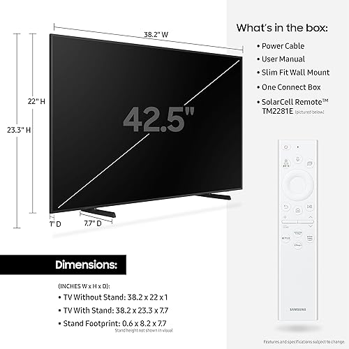 Miniatura 2 de SAMSUNG Serie QLED 4K LS03B The Frame Quantum HDR, modo artístico, pantalla de visualización de 43 pulgadas, mate antirreflectante, soporte de pared