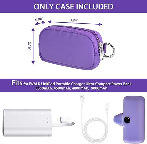 Vista 10 de Funda de viaje compatible con Anker 621 Nano Power Bank de 5,000 mAh, para iWALK LinkPod Mini cargador portátil 3350mAh, 4500mAh, banco de energía