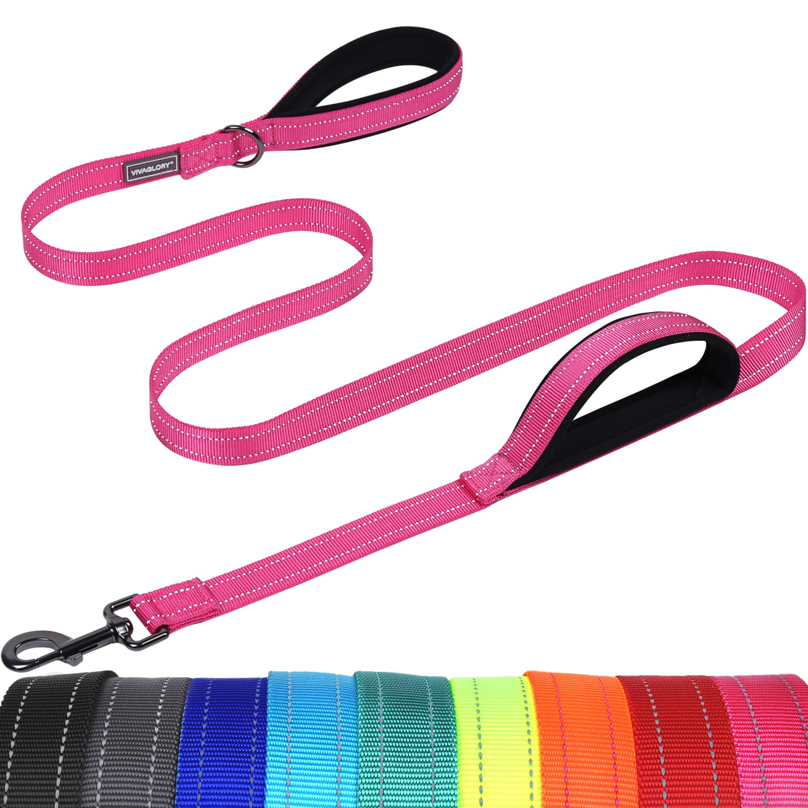 VIVAGLORY Twingrip Double Handle Dog Leash