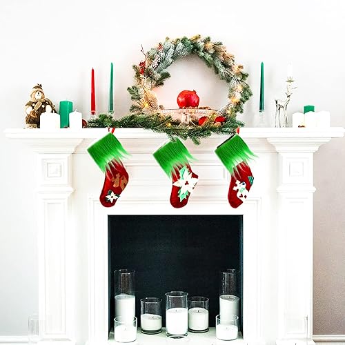 Miniatura 7 de Lusofie Tiras precortadas de tela de piel sintética de felpa lanuda de 2 x 60 pulgadas, piel verde esponjosa para manualidades, gnomos, barba, Papá