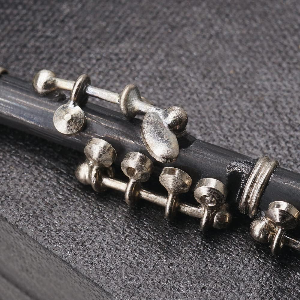 Clarinet Model-16cm Mini Clarinet Model Musical Instrument Ornaments Decoration Display, Black - Image 3