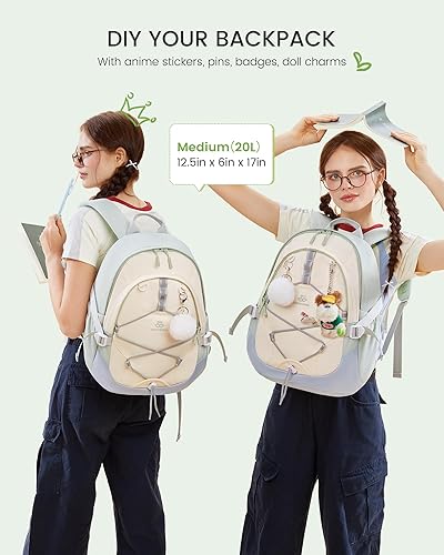 Miniatura 2 de LOVEVOOK Mochila infantil para niñas, bonita mochila escolar con tiras reflectantes, mochila ligera resistente al agua, bolsas de viaje, Mediana,