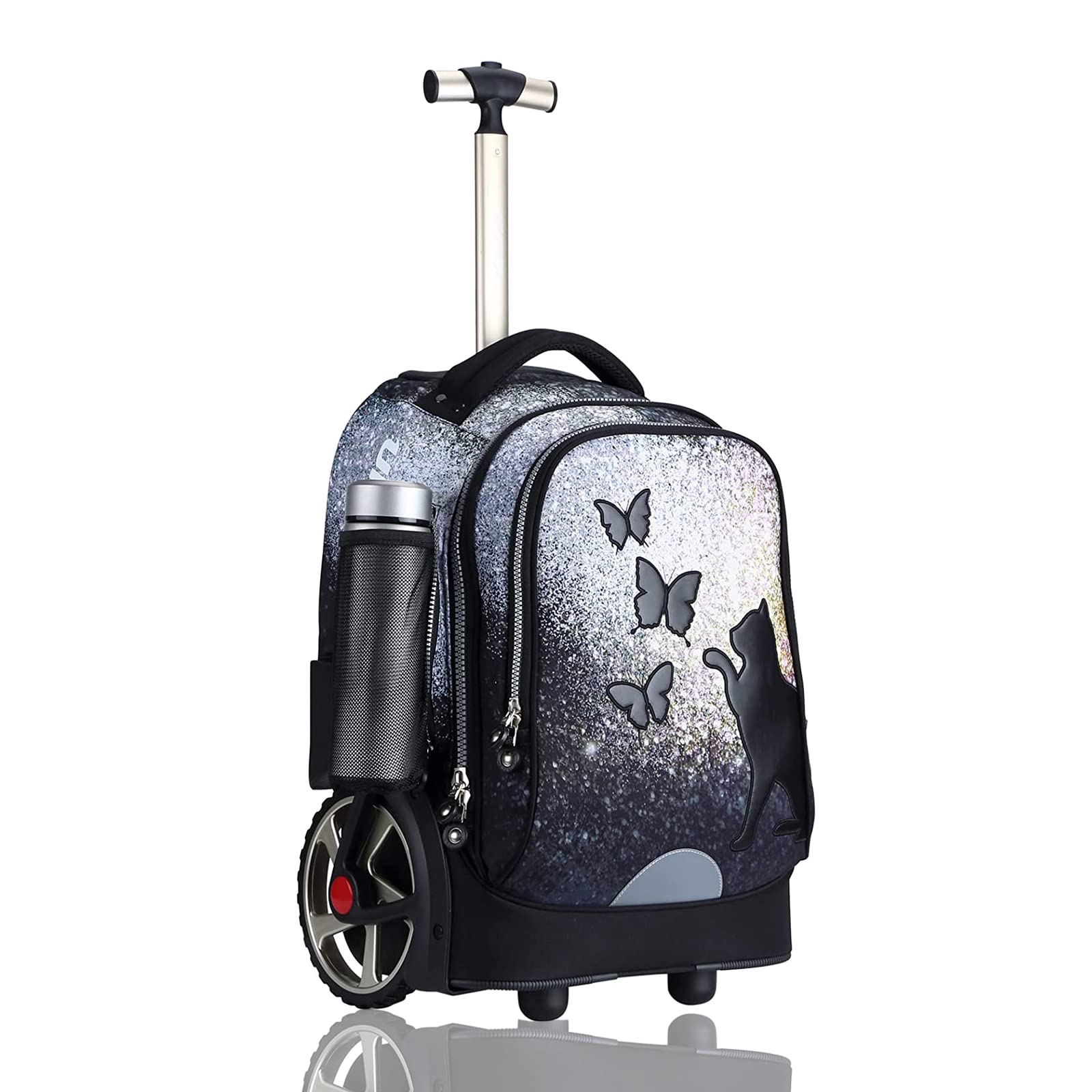 Rollen-Laptoptasche für 14-Zoll-Laptops, Rollen-Büchertasche für Jugendliche, Rollen-Reisetaschen, Koffer und Aktentasche mit Rollen