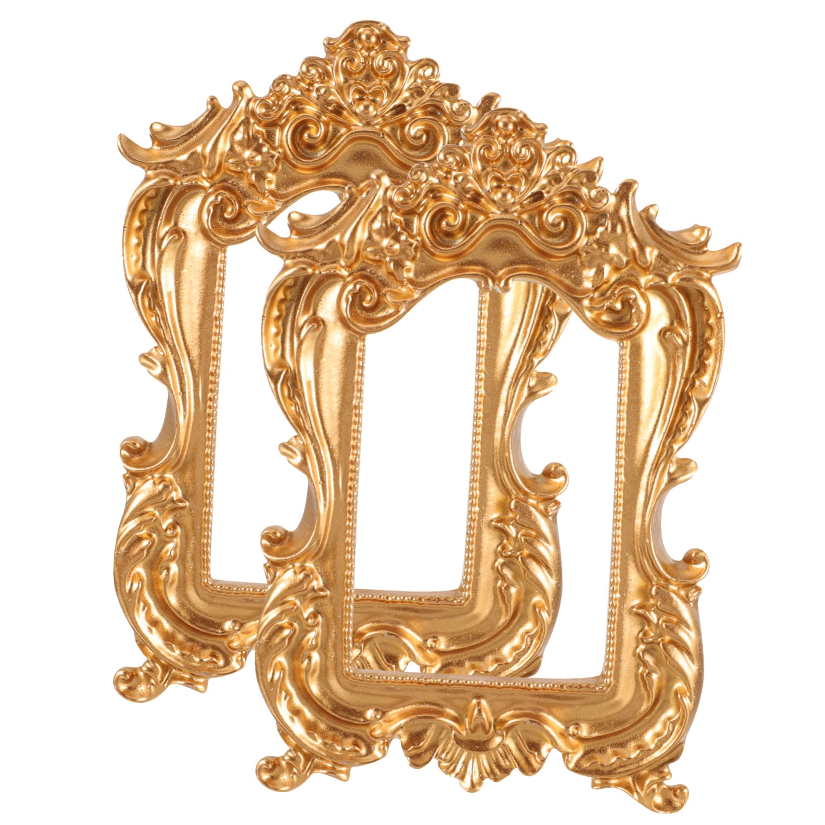 8 pièces petit cadre photo décor de maison bijoux présentoir cadre photo vintage mini cadres décoration miniature cadre photo baroque mini cadres en résine résine doré antique miniature/926 (Color