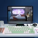68 Klawiszy Klawiatura Mechaniczna, Podświetlany na Niebiesko Przełącznik RGB 60% Klawiatura do Gier z pełną funkcją Hot Swap, dla 10, IOS