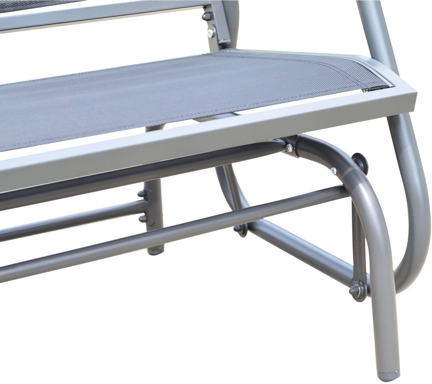 New MTN-G Patio Double 2 Person Glider Bench Rocker Porch Love Seat Swing Chair