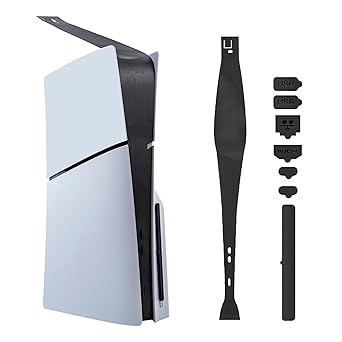 Mcbazel Dust Cover Net Only for PS5 Slim Disc/Digital Version, Prevent Dust and Pet Hair, Dust Filter Protective Case Compatible with PlayStation 5 Slim Console - Black