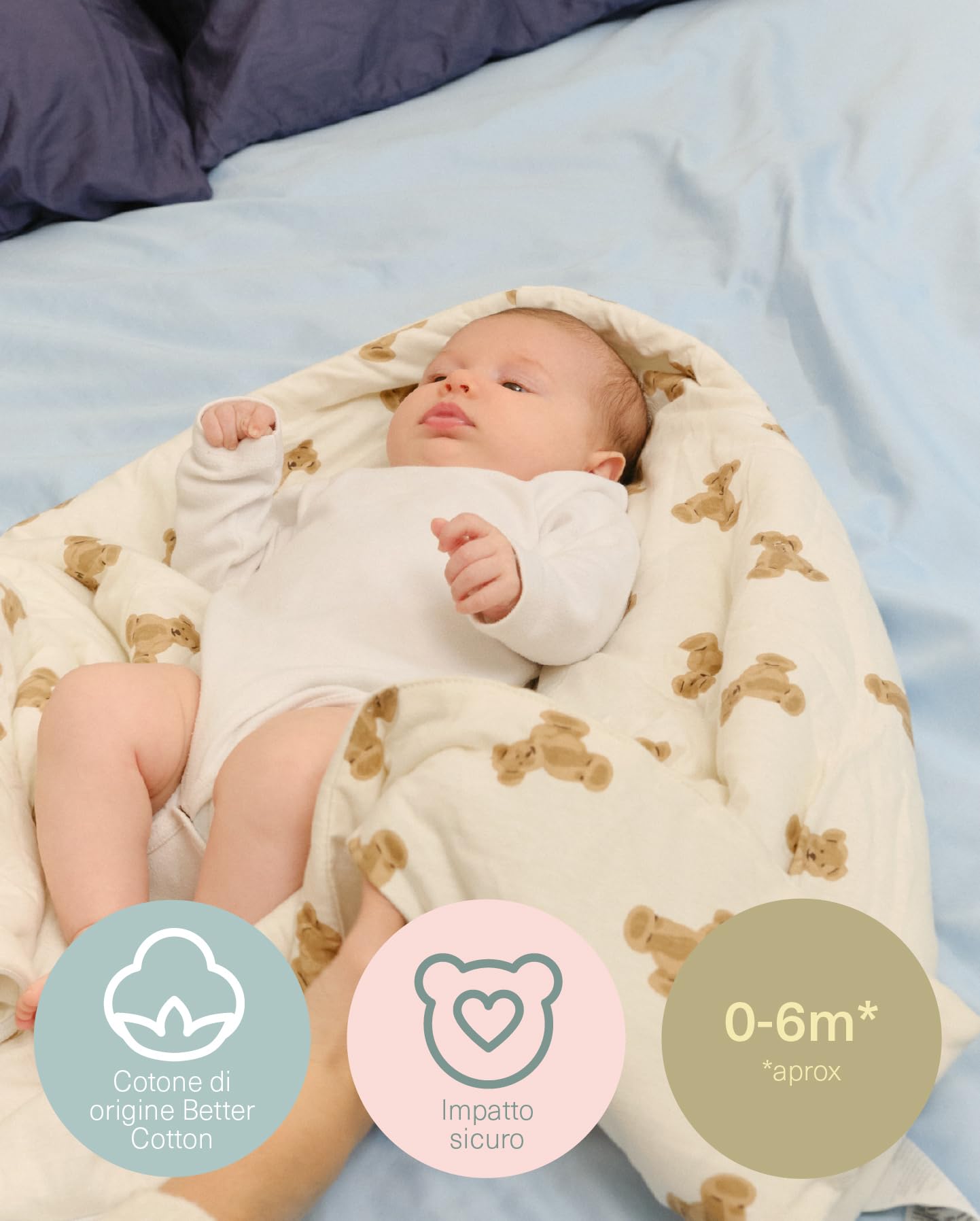 molis&co - Sacco Passeggino Invernale, Primavera e Autunno TOG 2.5 - Coperte Passeggino Universale - 100% Sacco Termico Cotone (OEKO-TEX 100) - Sacco a Pelo