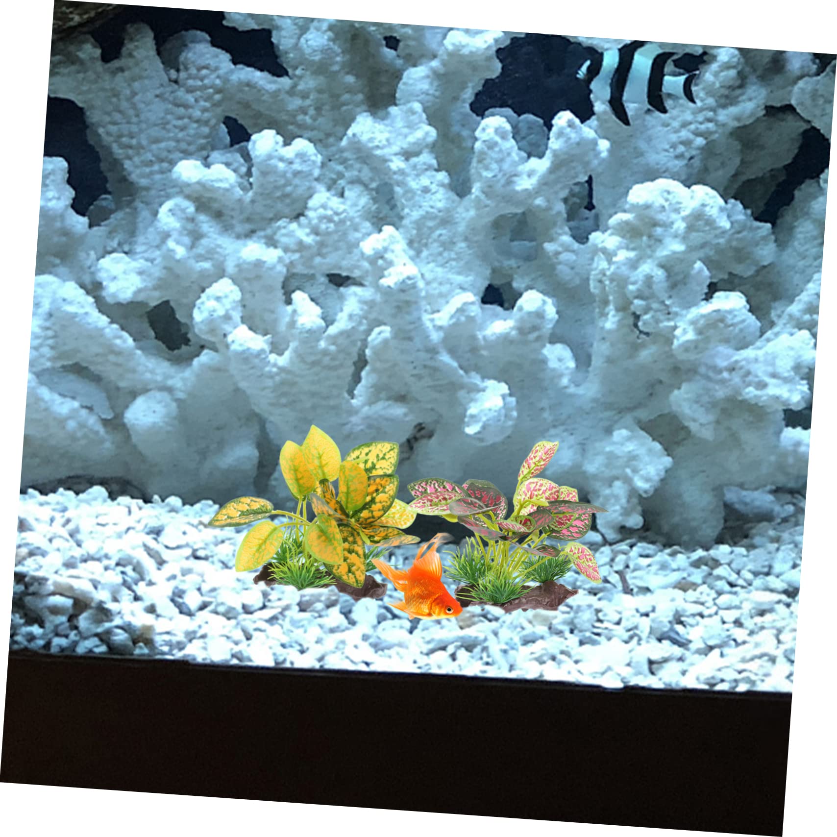 ULTECHNOVO 3 Set Ornamenti Di Piante Acquatiche Simulate Mini Piante Finte Arredamento Dell'acquario Contenitori Decorazioni Di Piante Finte Ornamento Dell'acquario 3 Pezzi * 3