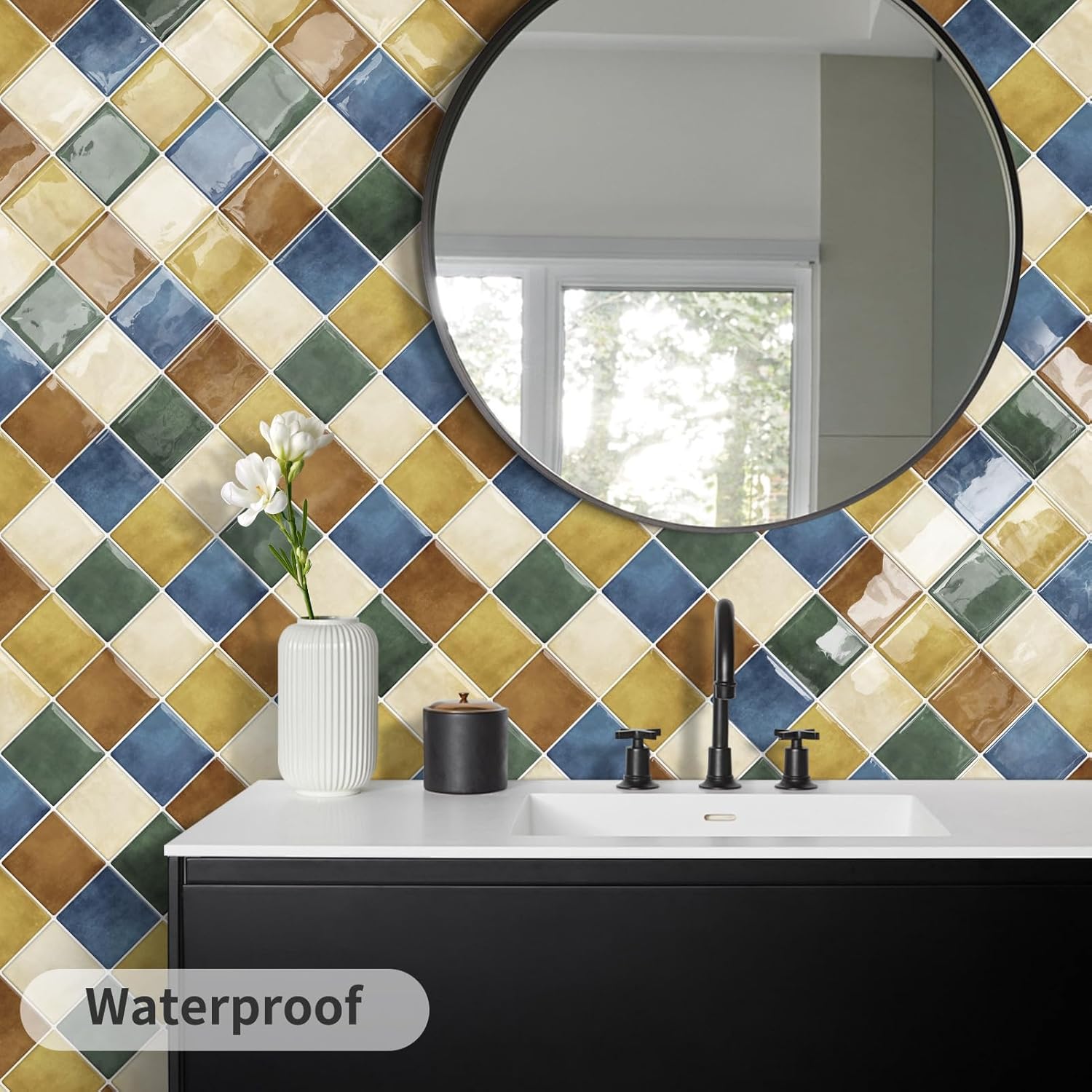 3D Effect Tile Peel & Stick Backsplash