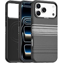 XZC Metal Lens Frame Case for iPhone 17 Pro Max, PU Leather Carbon Fiber Texture, 3-Layer Hybrid Protection, Compatible with MagSafe Black, iPhone 17 Pro Max
