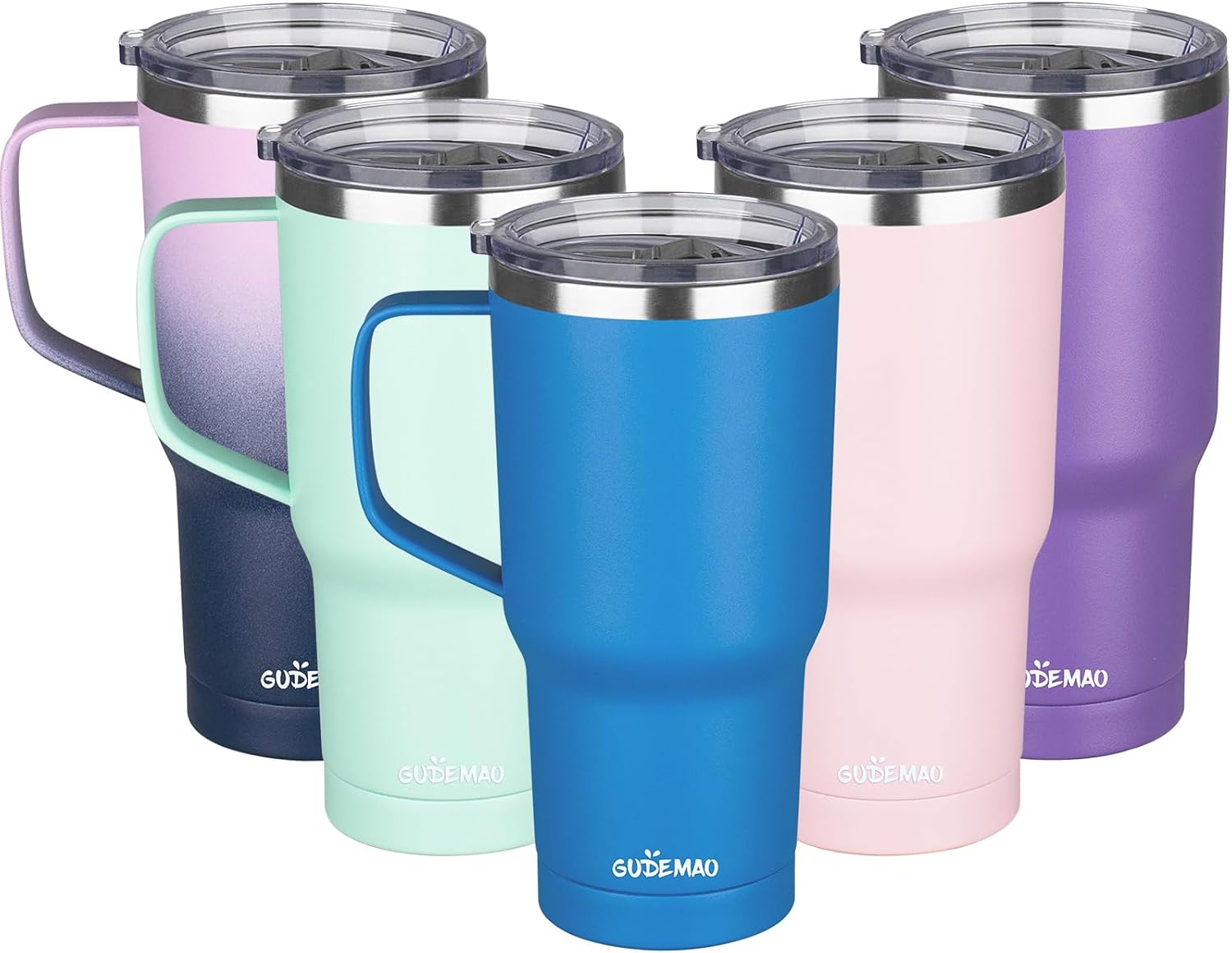 20 oz Insulated Coffee Mug with Ceramic Coating, Stainless Steel Travel Mug Tumbler with Handle Lid and Straw, Double Wall Leak-Proof Coffee Travel Mug Keeps Drink Hot and Cold (Blue) - Image 8