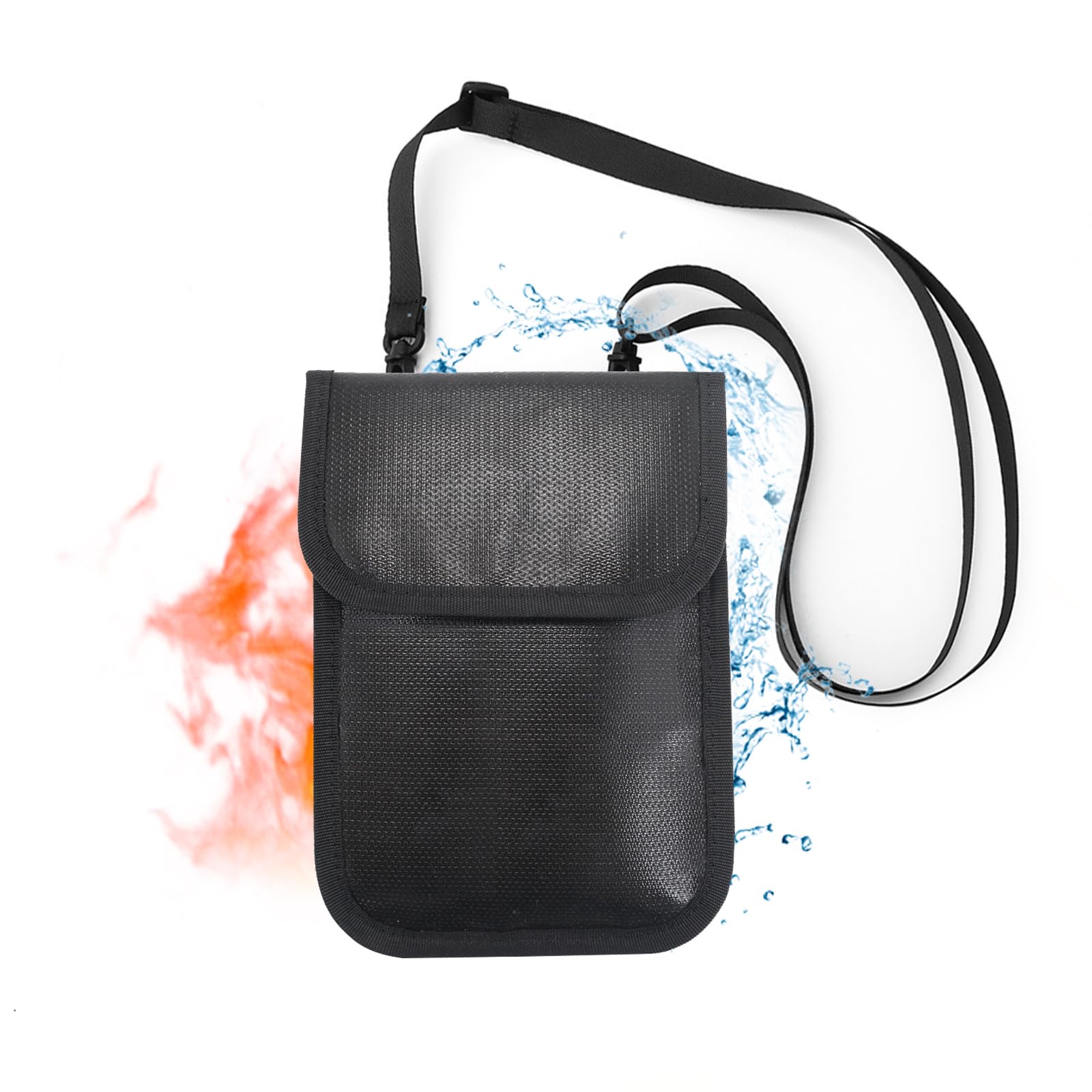 Travel Neck Wallet with RFID Blocking, Faraday Bags, Passport Holder Neck Pouch Fireproof and Waterproof, Keep Your Cash And Documents Safe, Get Peace Of Mind Traveling