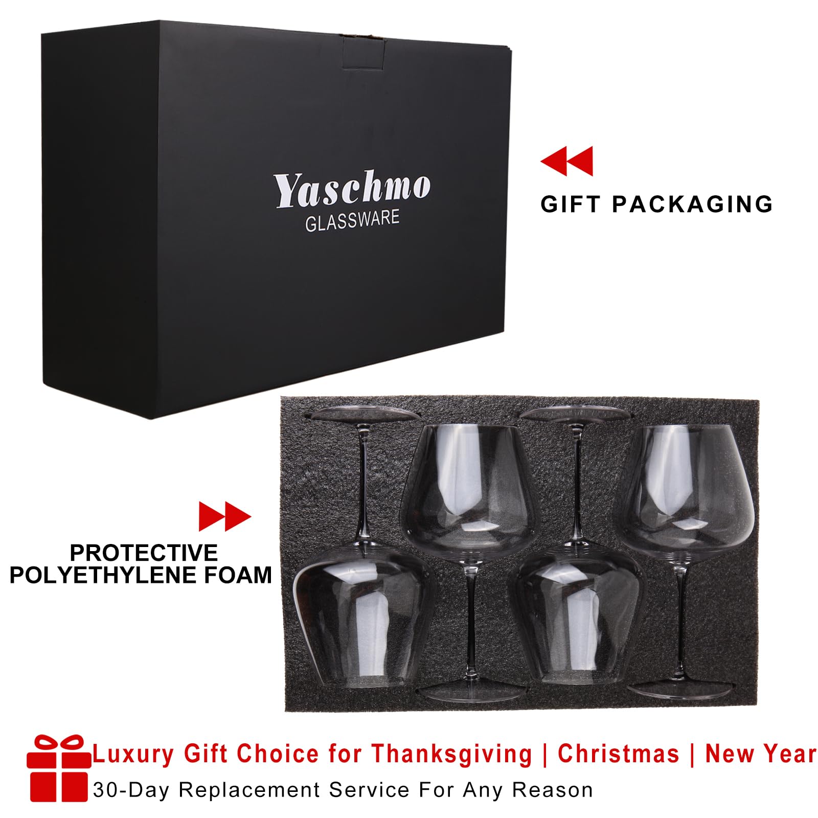 Copas de vino supergrandes de 880 ml, copas de vino gigantes de cristal soplado a mano, copas grandes de color burdeos de gran tamaño, vino tinto y blanco, lujoso, elegante, regalo ideal para mujeres