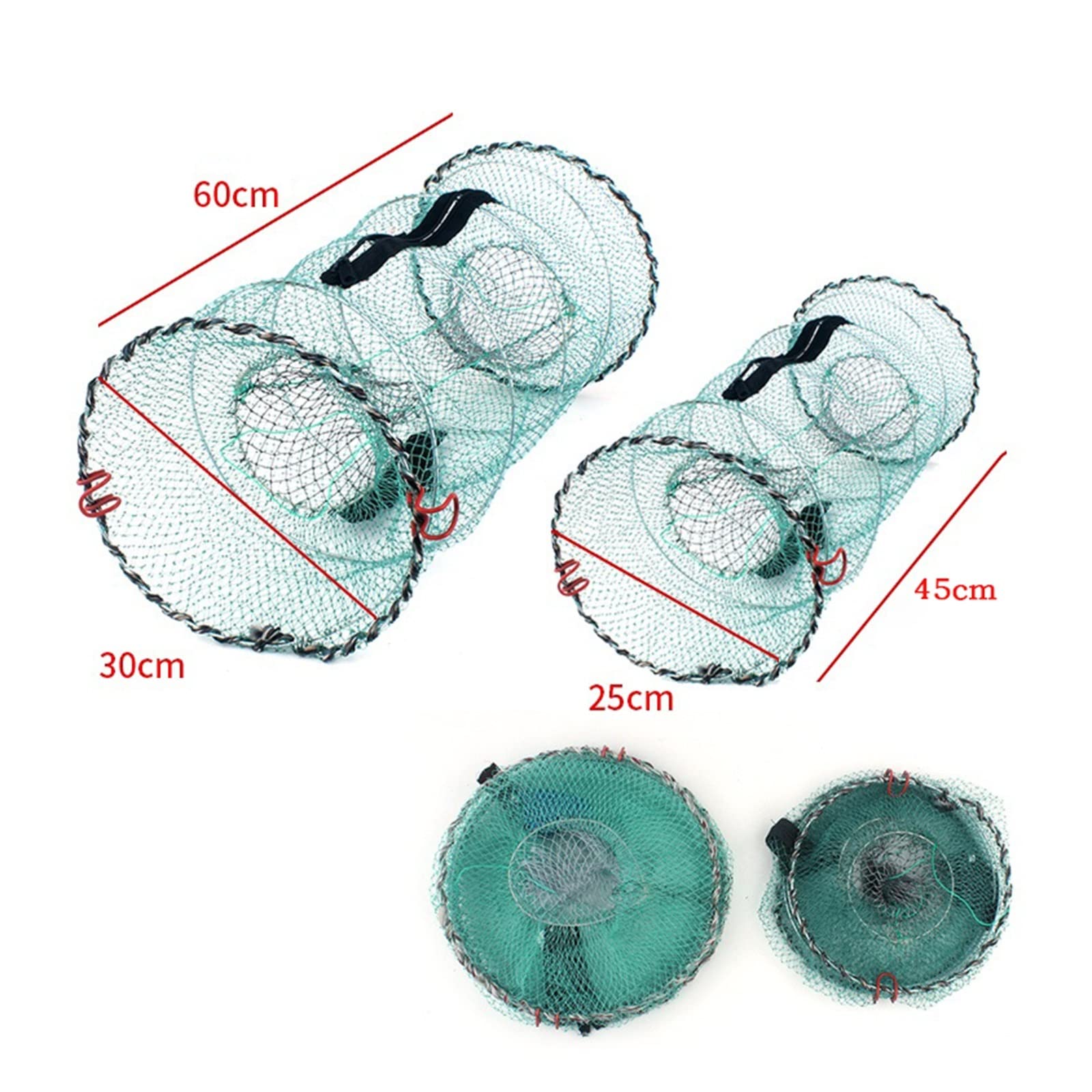 Fischkescher Fischernetzkäfig, Krabbenfänger, Topffalle, Fischernetz, Fisch, Krabben, Garnelenkäfig, zusammenklappbare Krabbenangelwerkzeuge, um ein Entweichen des Netzes zu verhindern Fischnetz ( Col