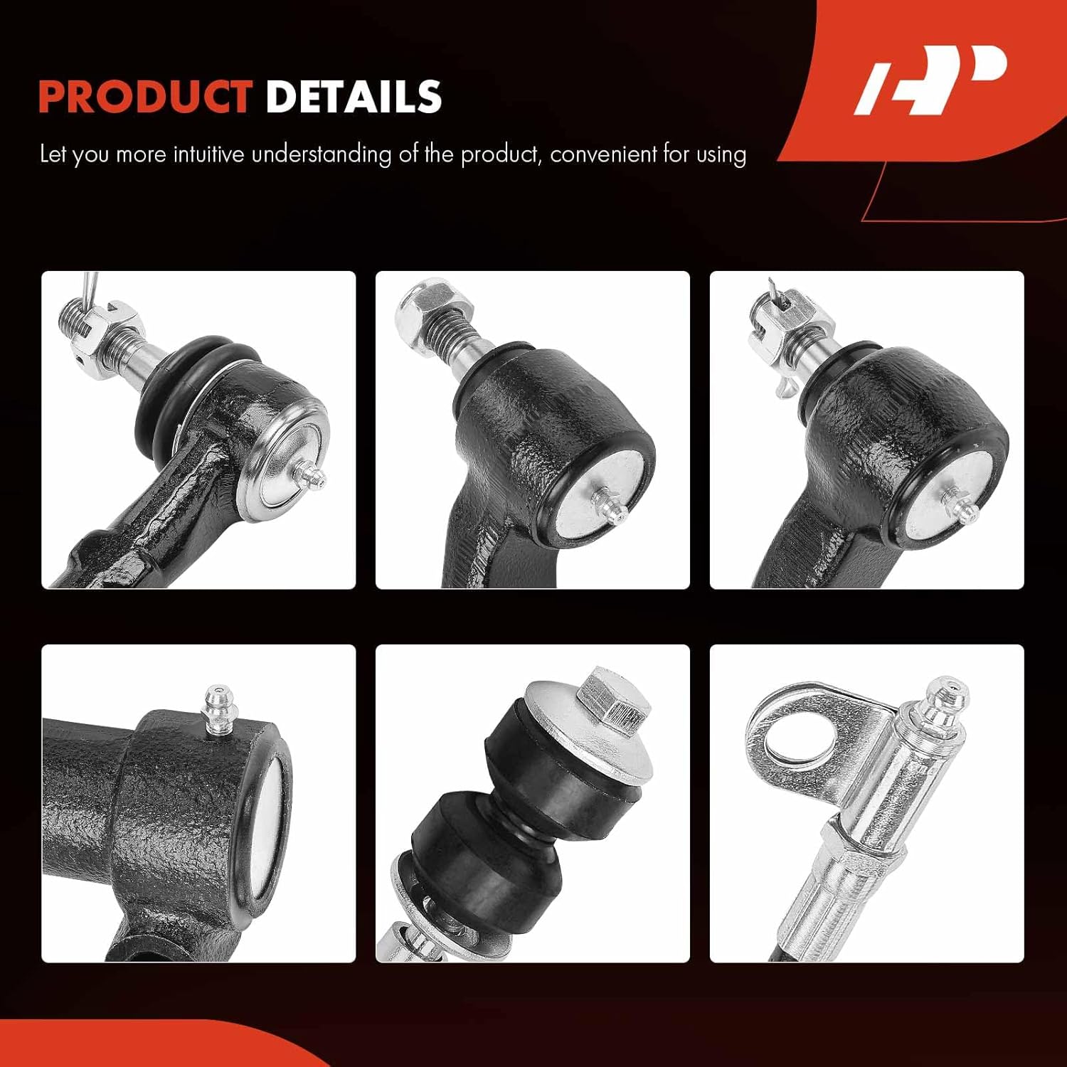 A-Premium Set of 7, Front Sway Bar Link, Outer Tie Rod End, Idler Arm & Bracket, Pitman Arm, Compatible with Chevrolet & GMC - 2003-2019 - Express 2500 3500 4500 & Savana 2500 3500 4500