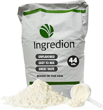 Pea Protein Powder 44 lb Plant-Based Protein Isolate Powder for Beverages, Snacks, Shakes Clean, Unflavored Taste Diet-Friendly and Easy to Digest Resealable Pouch
