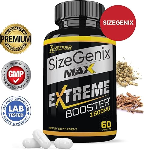 Miniatura 2 de Sizegenix Max 1600 mg Advanced Men's Health Formula 300 cápsulas (paquete de 5)