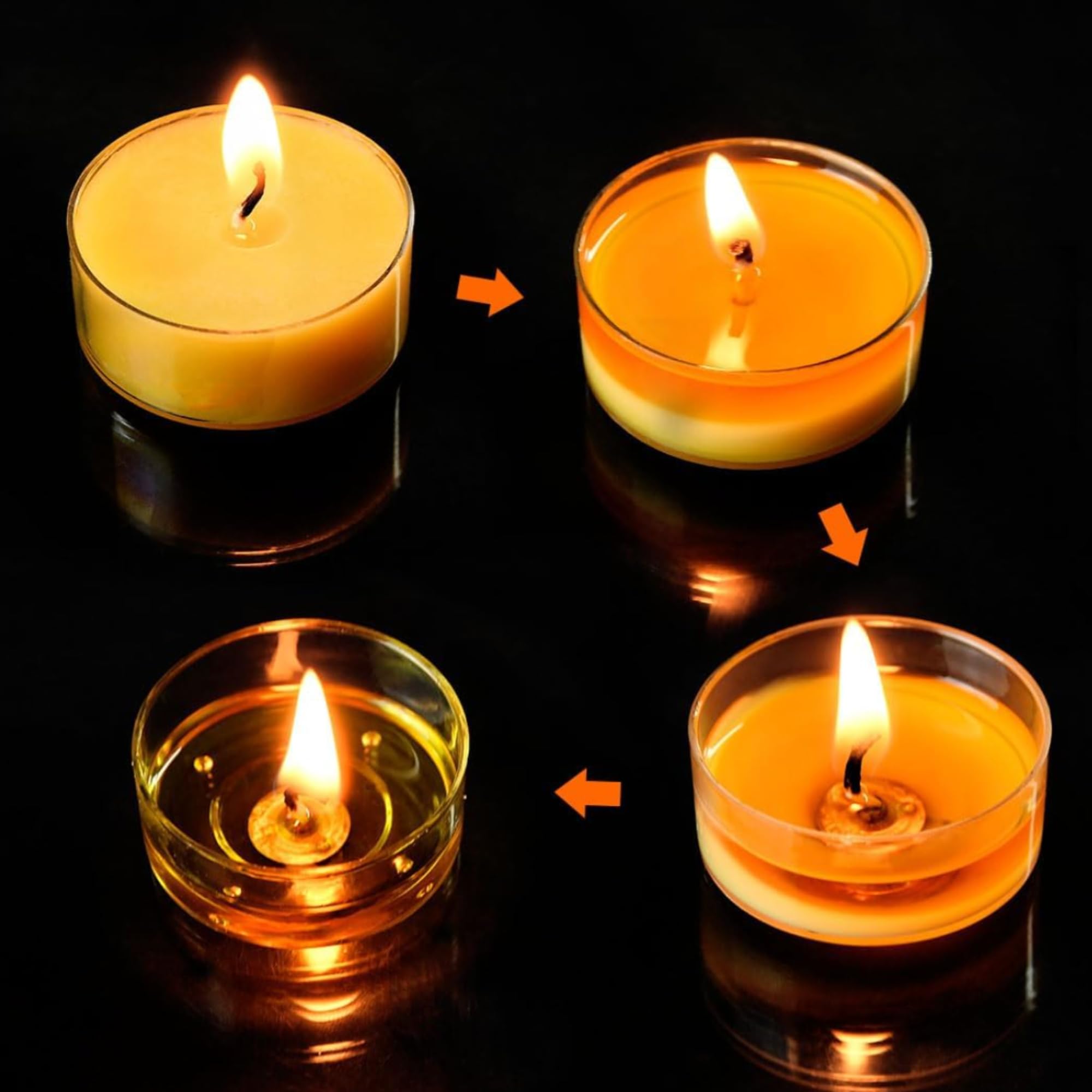 24 SZT Podgrzewacz Tealight z wosku pszczelego 100% czysty wosk pszczeli (po 4 godziny palenia) Wszystkie naturalne, ręcznie robione,bezzapachowe Świece o zapachu miodu Świece Do Spa, Jogi, Medytacji