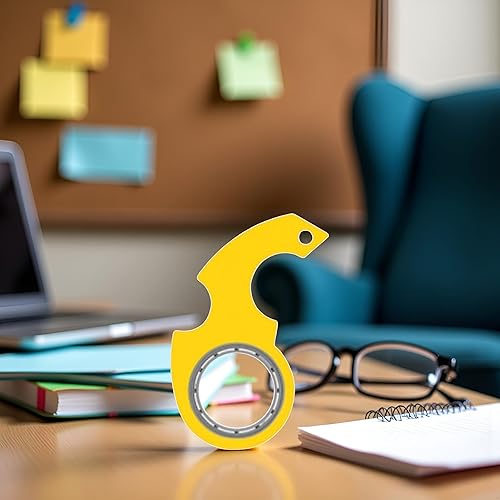 Miniatura 5 de Llavero negro giratorio Fidget Ring Toy,Llavero Spinner Fidget Ring Metal Llavero Spinner Fidget Ring Tipo Juguete para Hombre, Mujeres y Niños