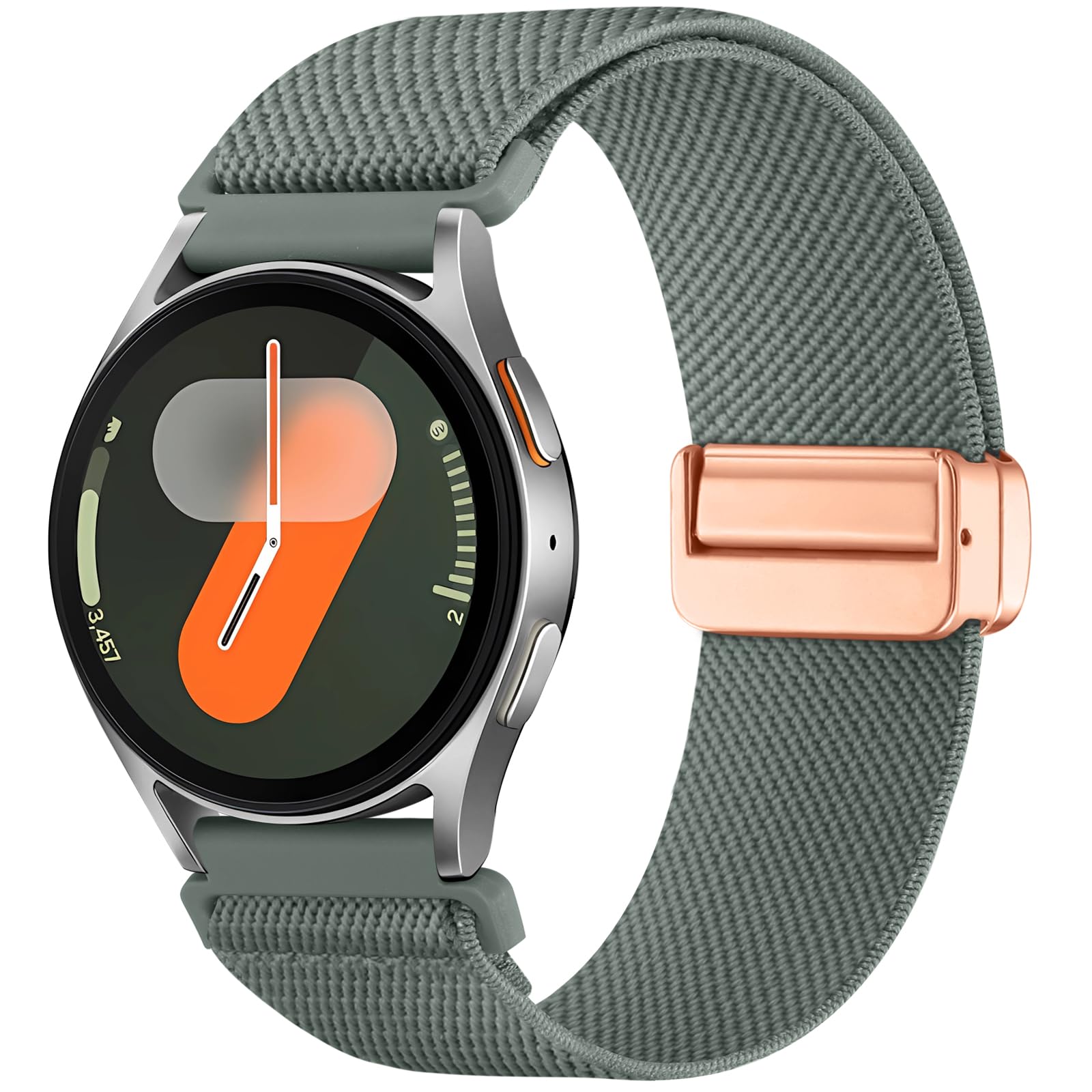 Easuny Elastic Magnetic Bands for Samsung Galaxy Watch 7 6 5 4 FE 40mm 44mm/Galaxy Watch 6 4 Classic 42mm 46mm 43mm 47mm/Galaxy 5 Pro 45mm Band/Active