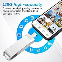 Vista 6 de Unidad USB, 128G USB Flash Drive USB 3.0 Memory Stick USB C Drive USB C Drive con tipo C para computadora/portátil/Android