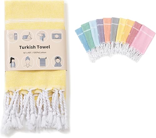 Juego de toallas de mano turcas de 16 x 40 pulgadas, toallas de mano de algodón para cocina, decoración de baño, paños de cocina, té, yoga,