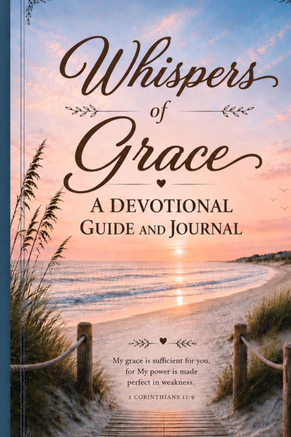 Whispers of Grace: A Devotional Guide and Journal with Beach Illustrations