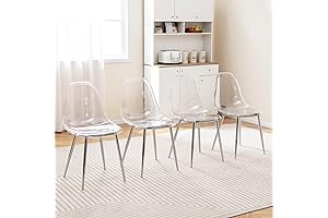Giantex Clear Dining Chairs Set of 4: Modern Elegance Meets Functional Charm