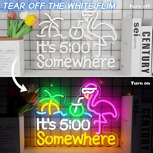 Vista 42 de Good Vibes - Letrero de neón regulable con interruptor de encendido/apagado, letreros de neón alimentados por USB para decoración de pared, letreros