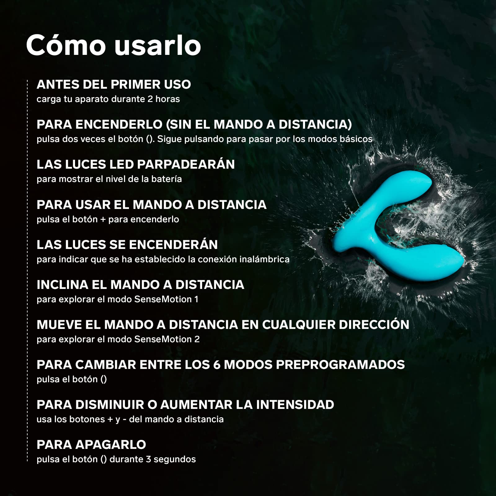 LELO HUGO Masajeador de Próstata, Más que un Simple Consolador, uno de Los Sofisticados Juguetes Sexuales de Hombres. Plug Anal con Mando a Distancia, Ocean Blue