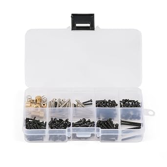 MN82 Pro LC79 MN82 RC Screws Kit, Spare Metal Screws Repair Tools Box, Car Shell Raise The Column Fastener Kit for 1/12 MN82 LC79 RC Car Part