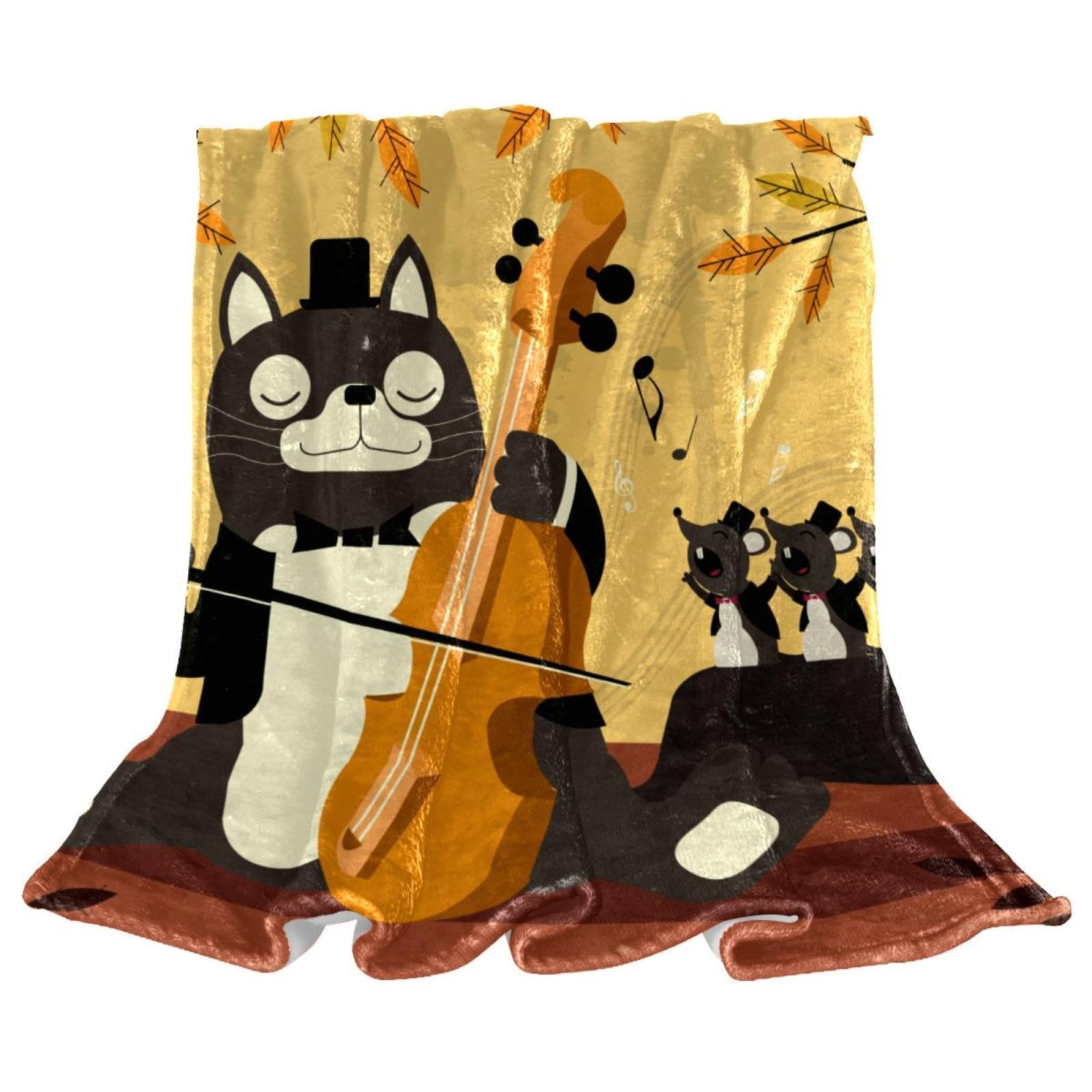 Couverture polaire chat violon : le plaid doux idéal pour vos soirées cocooning sur le canapé